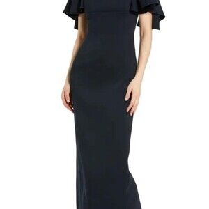 Mac Duggal Black Maxi Dress 13 C 9